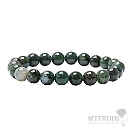 Moosachat-Armband aus 8 mm großen Perlen in AA-Qualität.