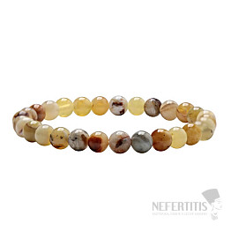 Yellow opal bead bracelet 6 mm