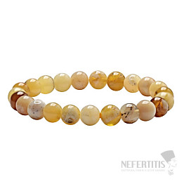 Yellow opal bead bracelet 8 mm