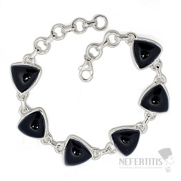 Onyx bracelet silver Ag 925 B404