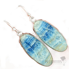 Scheelitblaue Ohrringe Silber Ag 925 E395