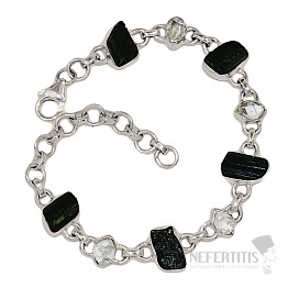 Tourmaline skoryl bracelet silver Ag 925 B74