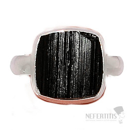 Turmalín skoryl prsteň striebro Ag 925 R1469