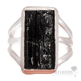 Turmalín skoryl prsteň striebro Ag 925 R1572