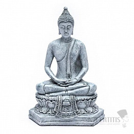 Buddha meditující na lotosovém květu thajská soška 18 cm