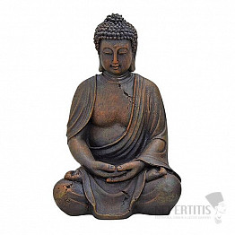 Buddha meditující japonská soška v hnědé barvě 38 cm