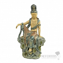 Feng Shui Kuan Jin farbige Figur 40 cm