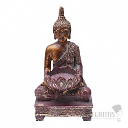 Buddha so stojanom v tvare lotosu na čajovú sviečku