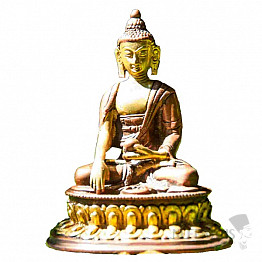 Budha Shakyamuni dotýkajúci sa krajiny mosadz