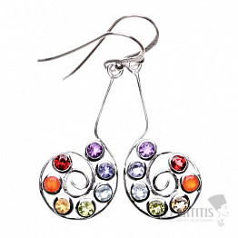 Chakra earrings Koru spiral silver Ag 925