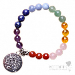 Chakra-Armband mit Lebensbaum und Roségold