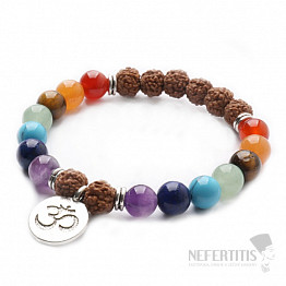 Rudraksha-Chakra-Armband mit Om-Anhänger