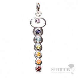 Chakra pendant Caduceus silver Ag 925