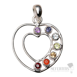 Chakra pendant Heart silver Ag 925 limited collection L65304