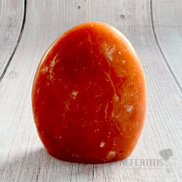 Calcite orange polished large freeform Madagascar 14