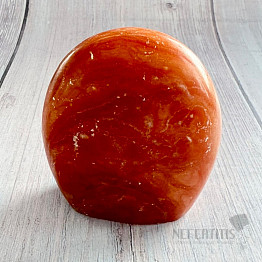 Calcite orange polished large freeform Madagascar 15