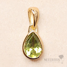 Anhänger mit Olivinschliff, vergoldetes Silber Ag 925 CB-P710G-P