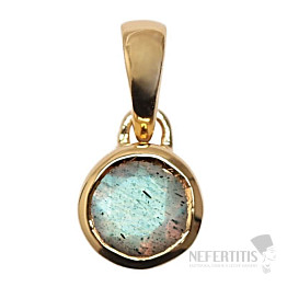 Labradorite cut pendant gold-plated silver Ag 925 CB-P708G-LBF