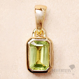 Anhänger mit Olivinschliff, vergoldetes Silber Ag 925 CB-P716G-P
