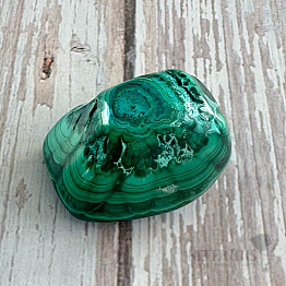 Chrysokoll mit Malachit getrommelt Kongo 5