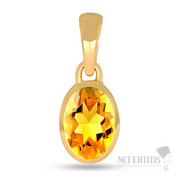 Silver pendant with cut citrine CB-P709G-C