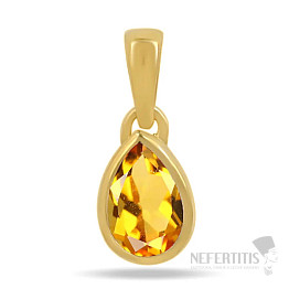 Silver pendant with cut citrine CB-P710G-C
