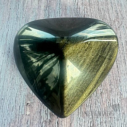Obsidian gold heart Mexico 3