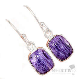 Čaroit náušnice stříbro Ag 925 E1189