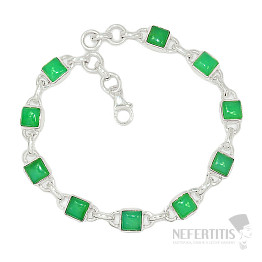 Chrysoprase bracelet silver Ag 925 B29