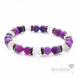 Kristallviolettes Bergkristallarmband RB Design 64