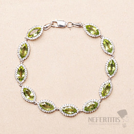 Armband mit Olivinschliff, Silber Ag 925 BCZB21