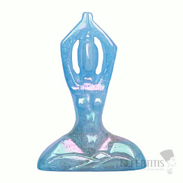 Blue sky aura křišťál dekorace Žena jóga