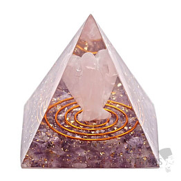 Orgonitpyramide Schutzengel in Amethyst