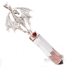 Designer pendant crystal silver Ag 925 P2049