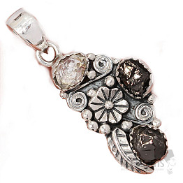 Designer pendant meteorite Campo del Cielo silver Ag 925 P2251