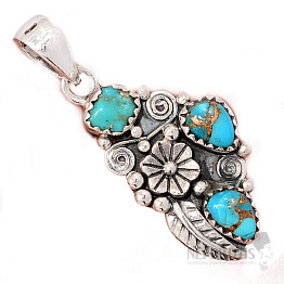 Dizajnový prívesok tyrkys striebro Ag 925 P2256