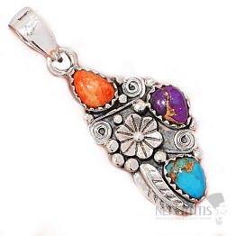Designer pendant turquoise silver Ag 925 P2263