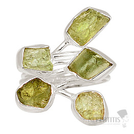 Designerring mit Olivinen, Silber Ag 925 R131