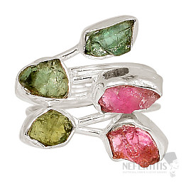 Designer ring with moldavite silver Ag 925 R138