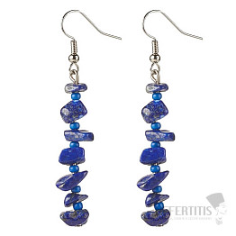 Lapis lazuli náušnice sa seed korálky