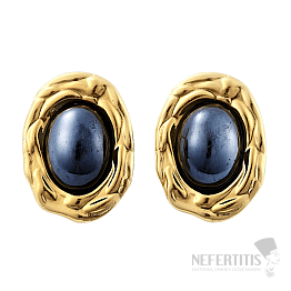 Ohrringe aus Edelstahl, oval, mit Perle