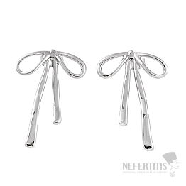 Náušnice z nerezové oceli Mašle Silver 2 cm