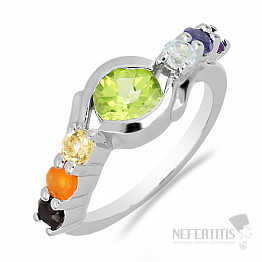 Chakra-Ring Lebensenergie Rhodium Silber Ag 925