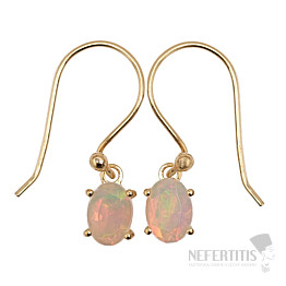 Ethiopian opal earrings gold plated silver Ag 925 ESBC406G