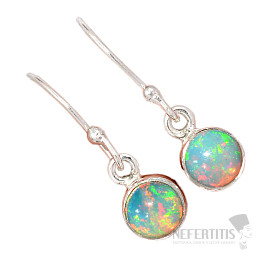 Opál etiopský náušnice stříbro Ag 925 E557