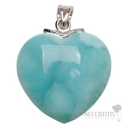 Larimar přívěsek Srdce Ag 925