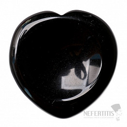 Obsidián černý masážní hmatka srdce