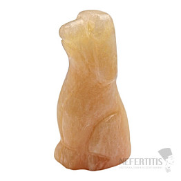 Labrador-Figur aus gelber Jade