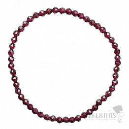 Granatarmband Extra geschliffene Perlen in AA-Qualität 5 mm