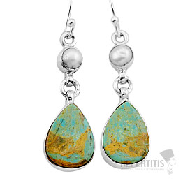 Turquoise Mohave earrings silver Ag 925 43975